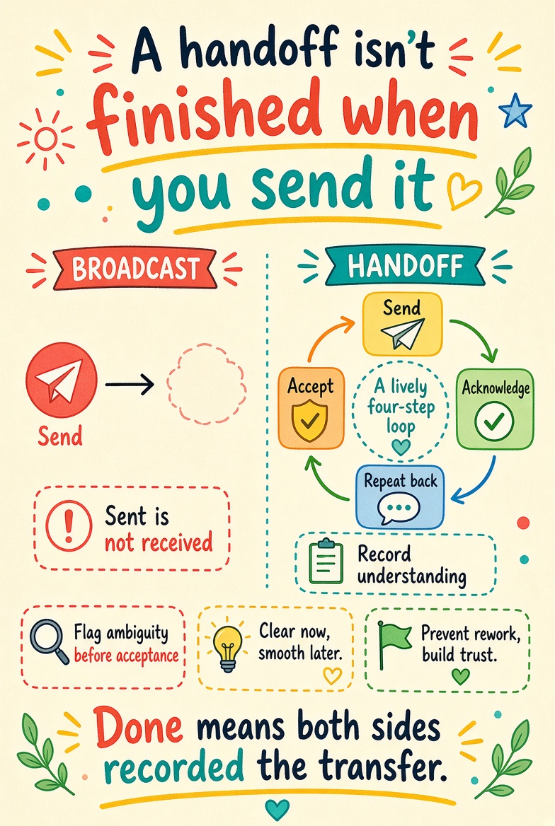A handoff isn't finished when you send it
